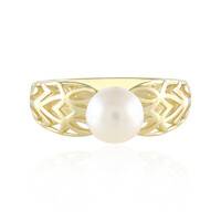 Anillo en oro con Perla blanca Freshwater (Ornaments by de Melo)