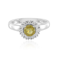 Anillo en plata con Zafiro amarillo de Madagascar