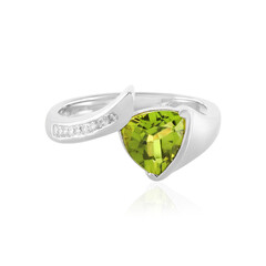 Anillo en plata con Peridoto (de Melo)