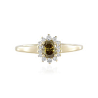 Anillo en oro con Diamante amarillo SI2 (de Melo)