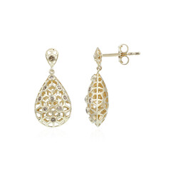 Pendientes en oro con Diamante champán I1  (Ornaments by de Melo)