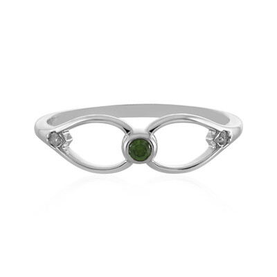 Anillo en plata con Diamante I3 verde