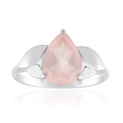 Anillo en plata con Cuarzo rosa