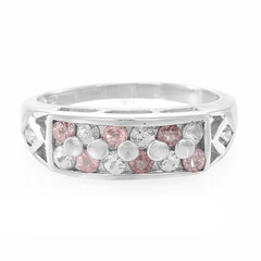 Anillo en plata con Zafiro de Ceilán rosa