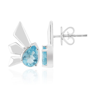 Pendientes en plata con Apatita azul (Pallanova)