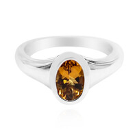 Anillo en plata con Escapolita cognac