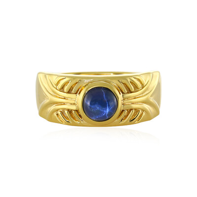 Anillo en plata con Zafiro estrella azul