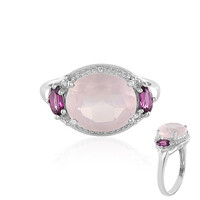 Anillo en plata con Cuarzo rosa