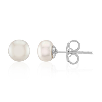 Pendientes en plata con Perla blanca Freshwater (TPC)