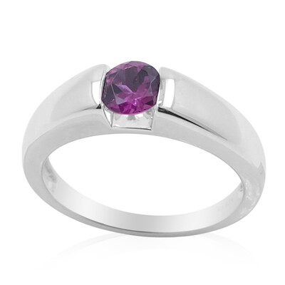 Anillo en plata con Granate Magenta