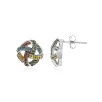 Pendientes en plata con Diamante azul I3