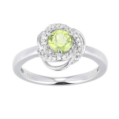 Anillo en plata con Peridoto