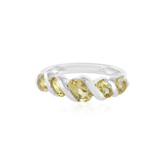 Anillo en plata con Berilo amarillo