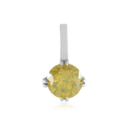 Colgante en platino con Diamante amarillo I2