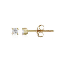 Pendientes en oro con Diamante limpio a lupa F