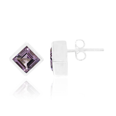 Pendientes en plata con Amatista Rosa de Francia (MONOSONO COLLECTION)