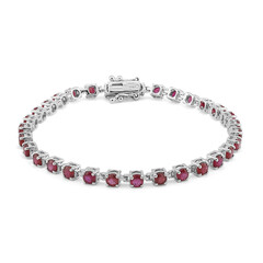 Brazalete en plata con Turmalina rosa de Brasil