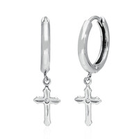 Pendientes en plata con Diamante PK (H)