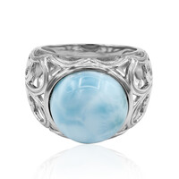 Anillo en plata con Larimar