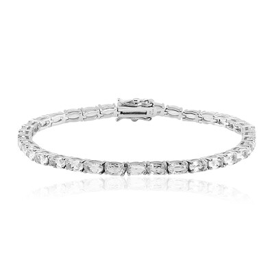 Brazalete en plata con Topacio blanco