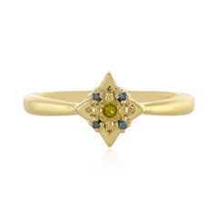 Anillo en plata con Diamante I3 amarillo