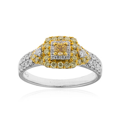 Anillo en oro con Diamante amarillo SI2 (CIRARI)