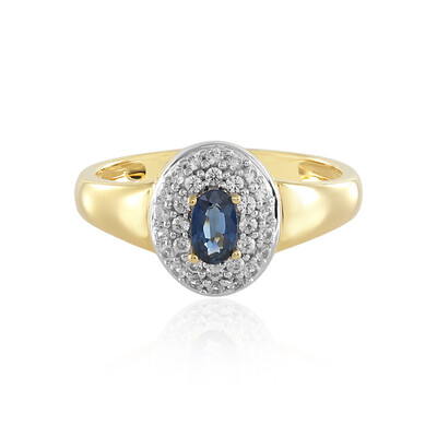 Anillo en plata con Zafiro azul