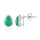 Pendientes en plata con Calcedonia verde