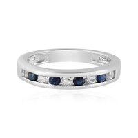 Anillo en plata con Zafiro azul