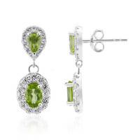 Pendientes en plata con Peridoto de Birmania