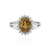 Anillo en plata con Zircón amarillo