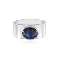 Anillo en plata con Zafiro azul