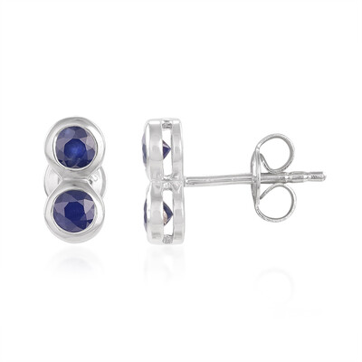 Pendientes en plata con Zafiro azul