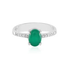 Anillo en plata con Ónix verde