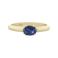 Anillo en oro con Zafiro estrella azul