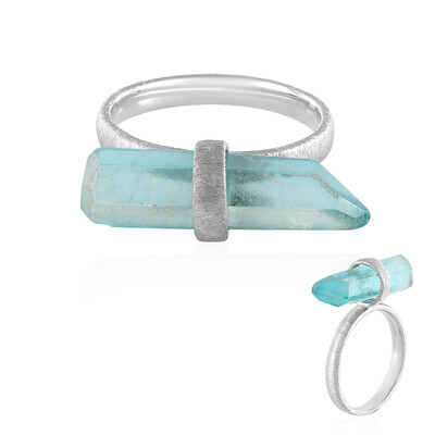 Anillo en plata con Cuarzo cielo azul (MONOSONO COLLECTION)