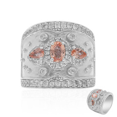 Anillo en plata con Zafiro Padparadscha (Dallas Prince Designs)