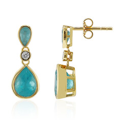 Pendientes en oro con Apatita de Paraiba (Adela Gold)