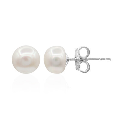 Pendientes en plata con Perla blanca Freshwater (TPC)