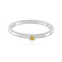 Anillo en plata con Diamante I3 amarillo