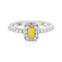 Anillo en plata con Zafiro amarillo de Madagascar