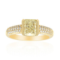 Anillo en oro con Diamante amarillo SI2 (de Melo)