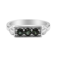 Anillo en plata con Turmalina verde de Brasil