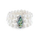 Brazalete en plata con Concha de Abalone (Dallas Prince Designs)