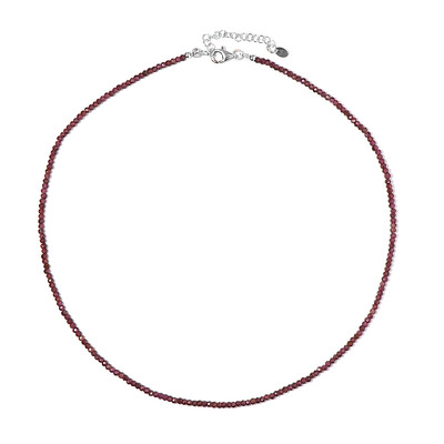 Collar en plata con Granate Magenta