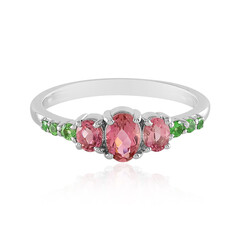 Anillo en plata con Turmalina rosa de Nigeria