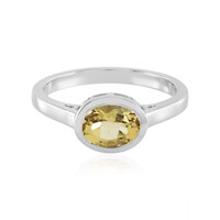 Anillo en plata con Berilo amarillo