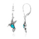 Pendientes en plata con Turquesa bella durmiente (Desert Chic)