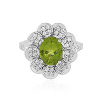 Anillo en plata con Peridoto