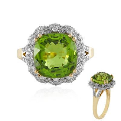 Anillo en oro con Peridoto de Birmania (AMAYANI)